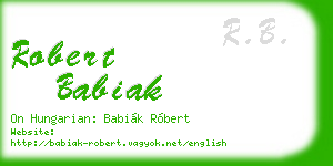 robert babiak business card